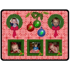 Holiday Joy large blanket - Fleece Blanket (Large)