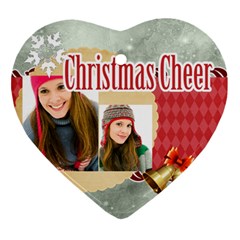 merry christmas - Heart Ornament (Two Sides)