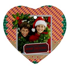 merry christmas - Heart Ornament (Two Sides)