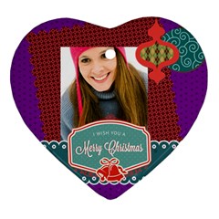 merry christmas - Heart Ornament (Two Sides)