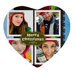 merry christmas - Heart Ornament (Two Sides)