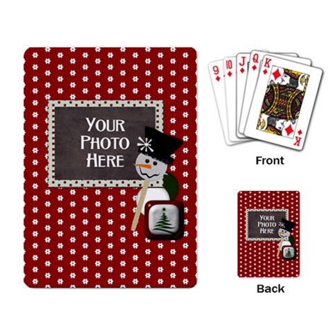 Snowman Craft Playing Cards By Lisa Minor Back
