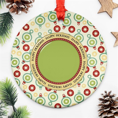 Happy Holidays Ornament By Lisa Minor Back