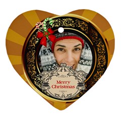 merry christmas - Heart Ornament (Two Sides)