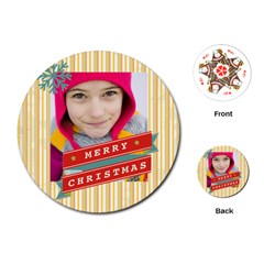 merry christmas - Playing Cards Single Design (Round)