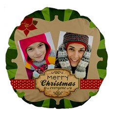 merry christmas - Large 18  Premium Round Cushion 