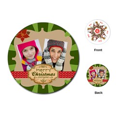 merry christmas - Playing Cards Single Design (Round)