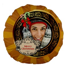 merry christmas - Large 18  Premium Round Cushion 