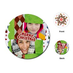 merry christmas - Playing Cards Single Design (Round)