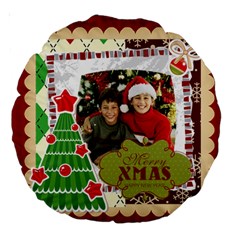 merry christmas - Large 18  Premium Round Cushion 