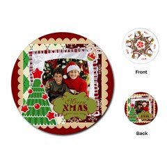 merry christmas - Playing Cards Single Design (Round)