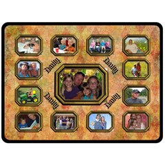 Family Collage large blanket - Fleece Blanket (Large)