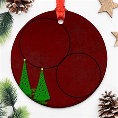 Christmas Trees Ornament - Round Ornament (Two Sides)