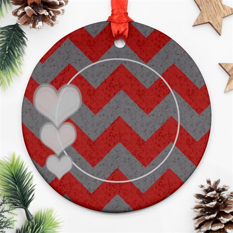 Chevron 2 Sided Round By Amanda Bunn Front