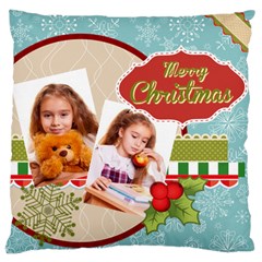 merry christmas - Large Cushion Case (Two Sides)