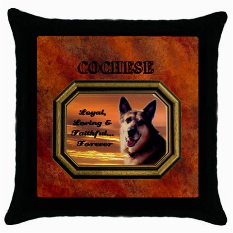 Multipurpose Throw Cushion Case, Black By Joy Johns Front