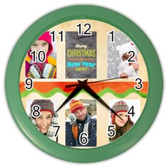 christmas - Color Wall Clock