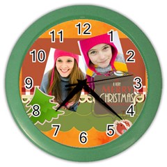 christmas - Color Wall Clock