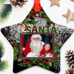 Santa Star Ornament (1 Sided) - Ornament (Star)