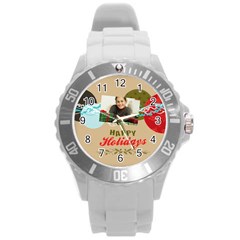 xmas - Round Plastic Sport Watch (L)