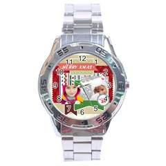 merrry christmas - Stainless Steel Analogue Watch