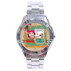 merrry christmas - Stainless Steel Analogue Watch