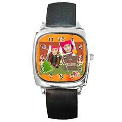 merrry christmas - Square Metal Watch