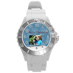 merry christmas - Round Plastic Sport Watch (L)