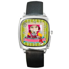 merrry christmas - Square Metal Watch