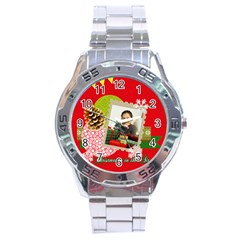 merrry christmas - Stainless Steel Analogue Watch