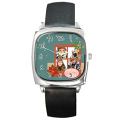 merrry christmas - Square Metal Watch