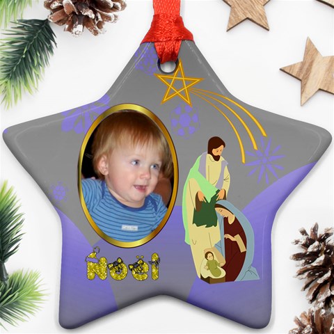 Nativity Star Ornament By Joy Johns Front