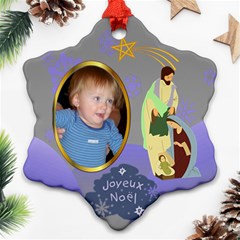 Nativity snowflake ornament, 2 sides - Snowflake Ornament (Two Sides)