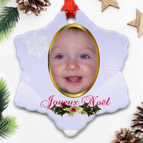 Nativity Snowflake Ornament, 2 Sides By Joy Johns Back