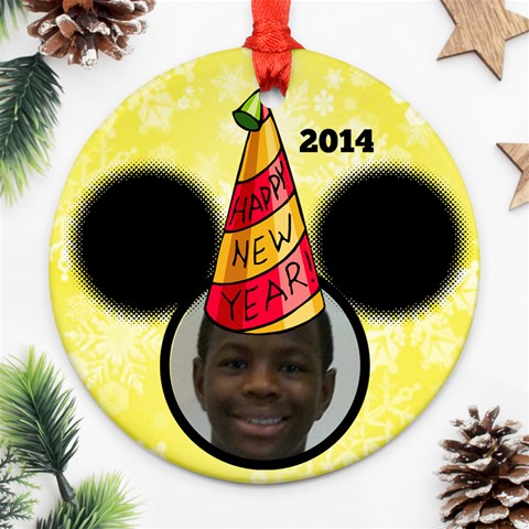 Mickey Mouse Ornament, 2 Sides By Joy Johns Back