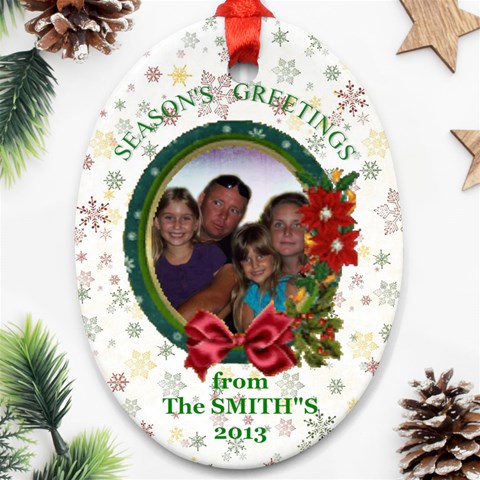 Family Ornament, Oval By Joy Johns Front