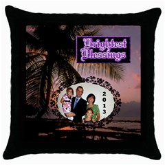 Blessings Pillow Case - Throw Pillow Case (Black)