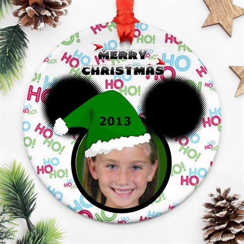 Minnie  Ornament, 2 Sides By Joy Johns Front