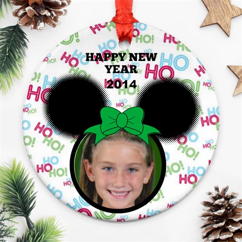 Minnie  Ornament, 2 Sides By Joy Johns Back