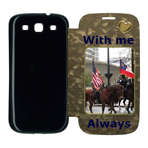 With Me Always Samsung Galaxy S3 Flip Cover Case By Deborah Front