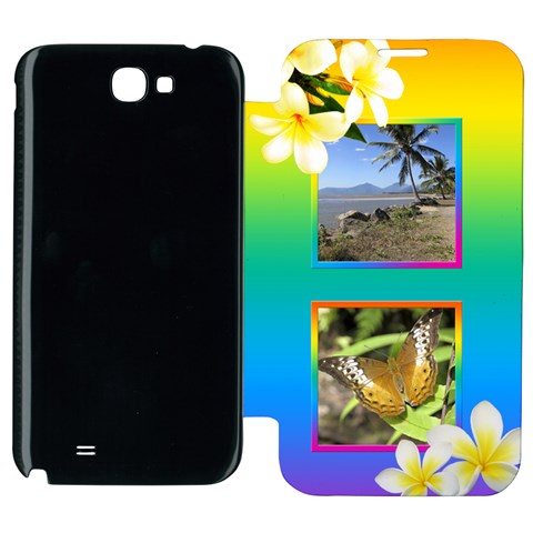 Tropical Samsung Galaxy Note 2 Flip Cover Case By Deborah Front