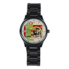 merry christmas - Stainless Steel Round Watch