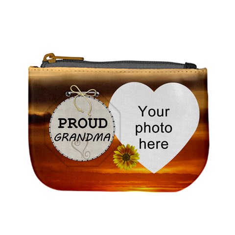 Proud Grandma Mini Coin Purse By Lil Front