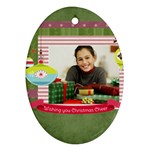 merry christmas - Oval Ornament (Two Sides)