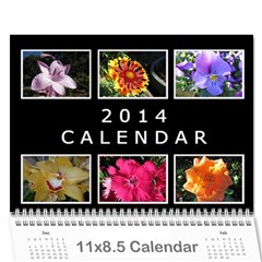 2014 Flower Calendar  - Wall Calendar 11  x 8.5  (12-Months)