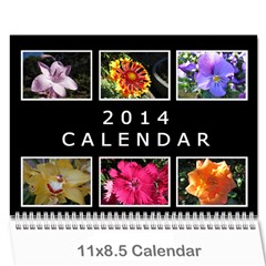 2014 Flower Calendar  - Wall Calendar 11  x 8.5  (12-Months)