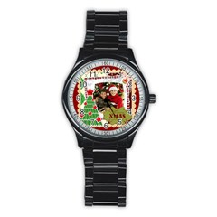 merry christmas - Stainless Steel Round Watch