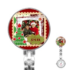 merry christmas - Stainless Steel Nurses Watch