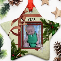 Christmas Date Star Ornament (2 Sides) - Star Ornament (Two Sides)