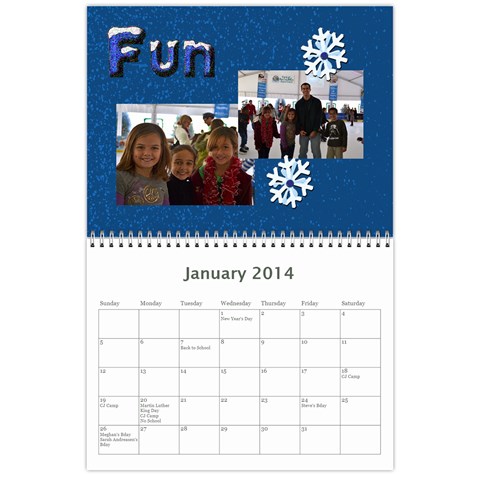 Calendar 2014 By Kathleen Jan 2014